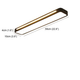 Modern Minimalist Geometric Rectangular LED Flush Mount Ceiling Light for Kitchen and Living Room