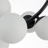 Iridescent Glass Globe Chandelier Circular Bubble Pendant Light Modern Interior Hanging Lamp