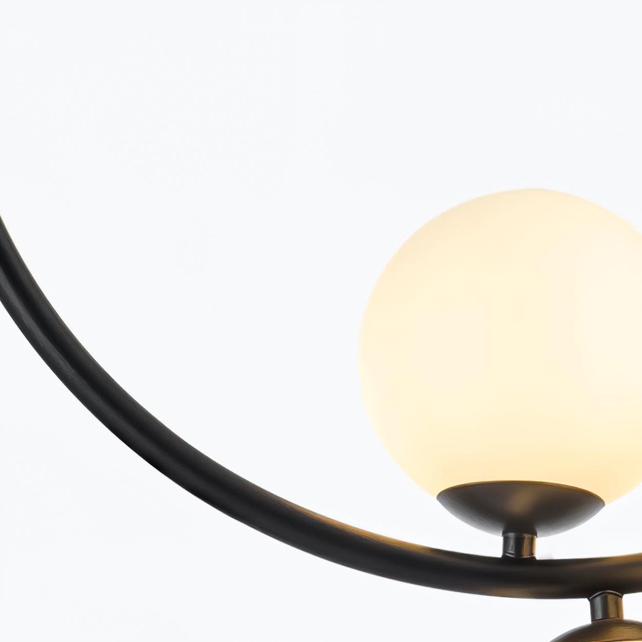 Iridescent Glass Globe Chandelier Circular Bubble Pendant Light Modern Interior Hanging Lamp