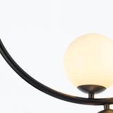 Iridescent Glass Globe Chandelier Circular Bubble Pendant Light Modern Interior Hanging Lamp