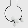 Iridescent Glass Globe Chandelier Circular Bubble Pendant Light Modern Interior Hanging Lamp