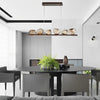 Irregular Cognac Glass Stone Pendant Light Modern Creative Chandelier for Dining Room