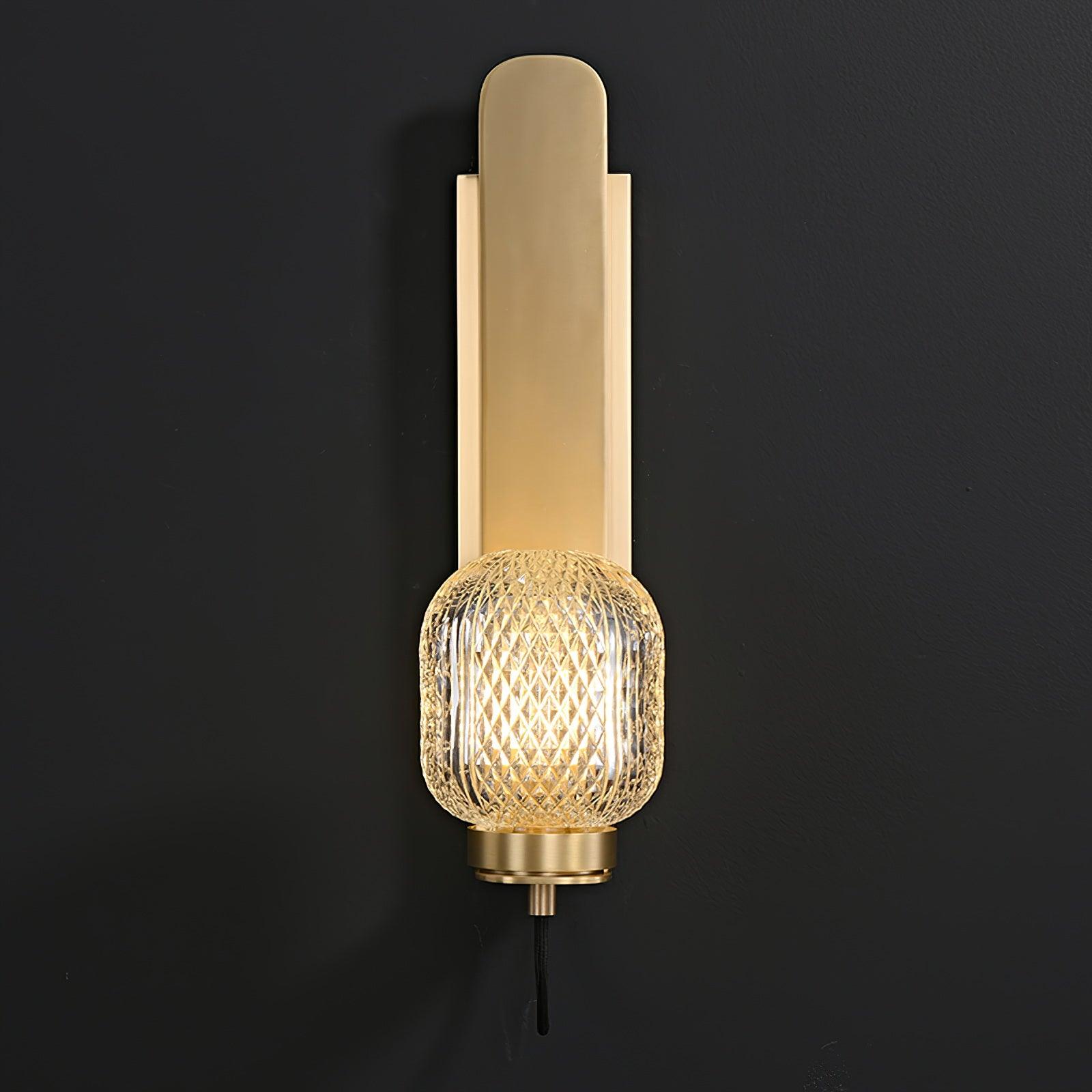 Ison Modern Brass Wall Sconce with Opaque Glass Shade Indoor Light Set of 2