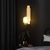 Ison Modern Brass Wall Sconce with Opaque Glass Shade Indoor Light Set of 2