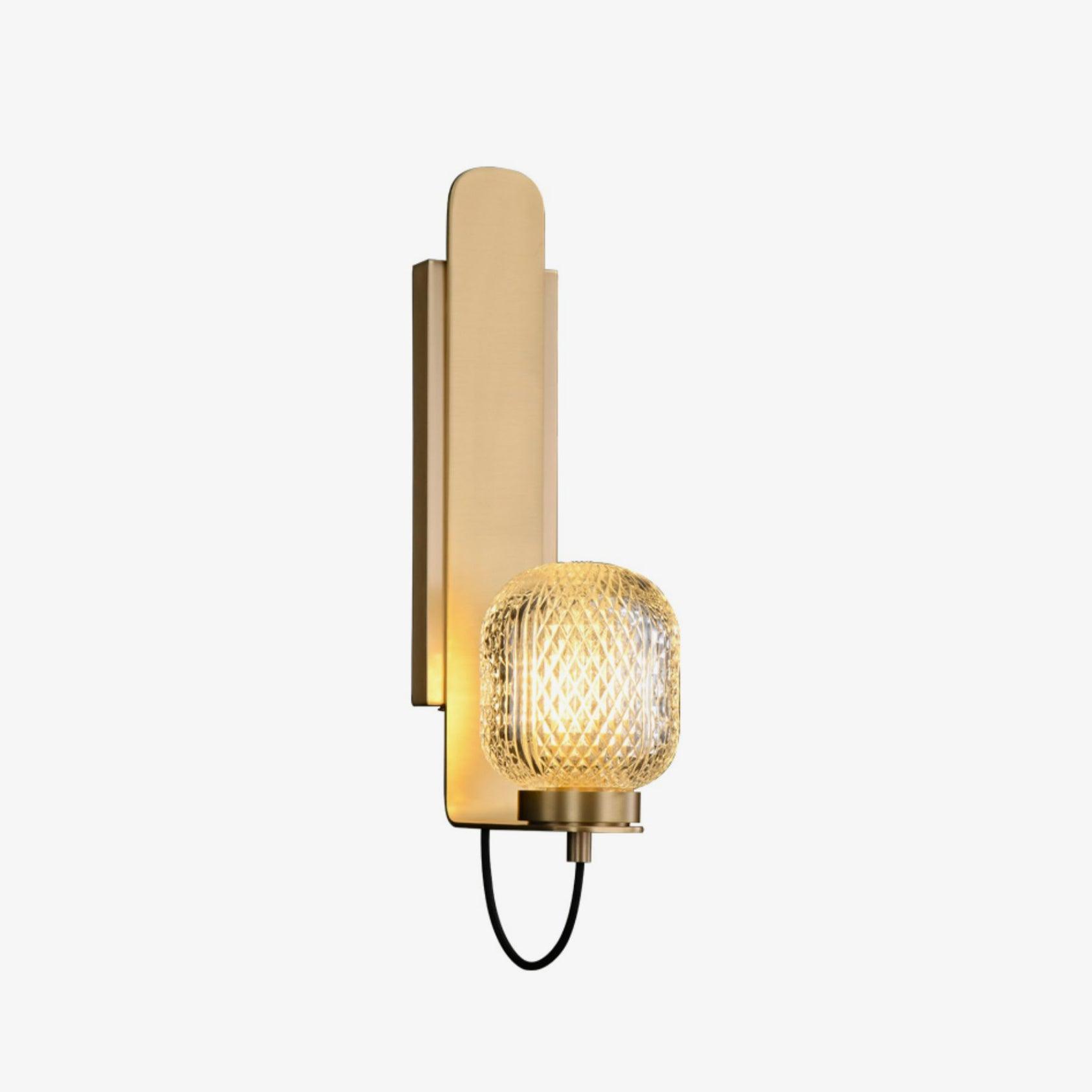 Ison Modern Brass Wall Sconce with Opaque Glass Shade Indoor Light Set of 2