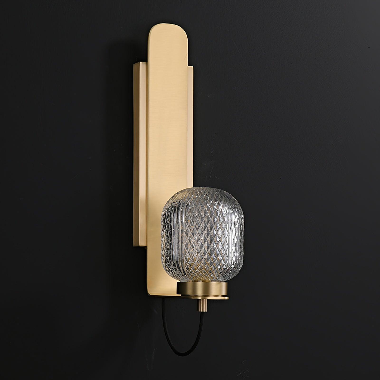 Ison Modern Brass Wall Sconce with Opaque Glass Shade Indoor Light Set of 2