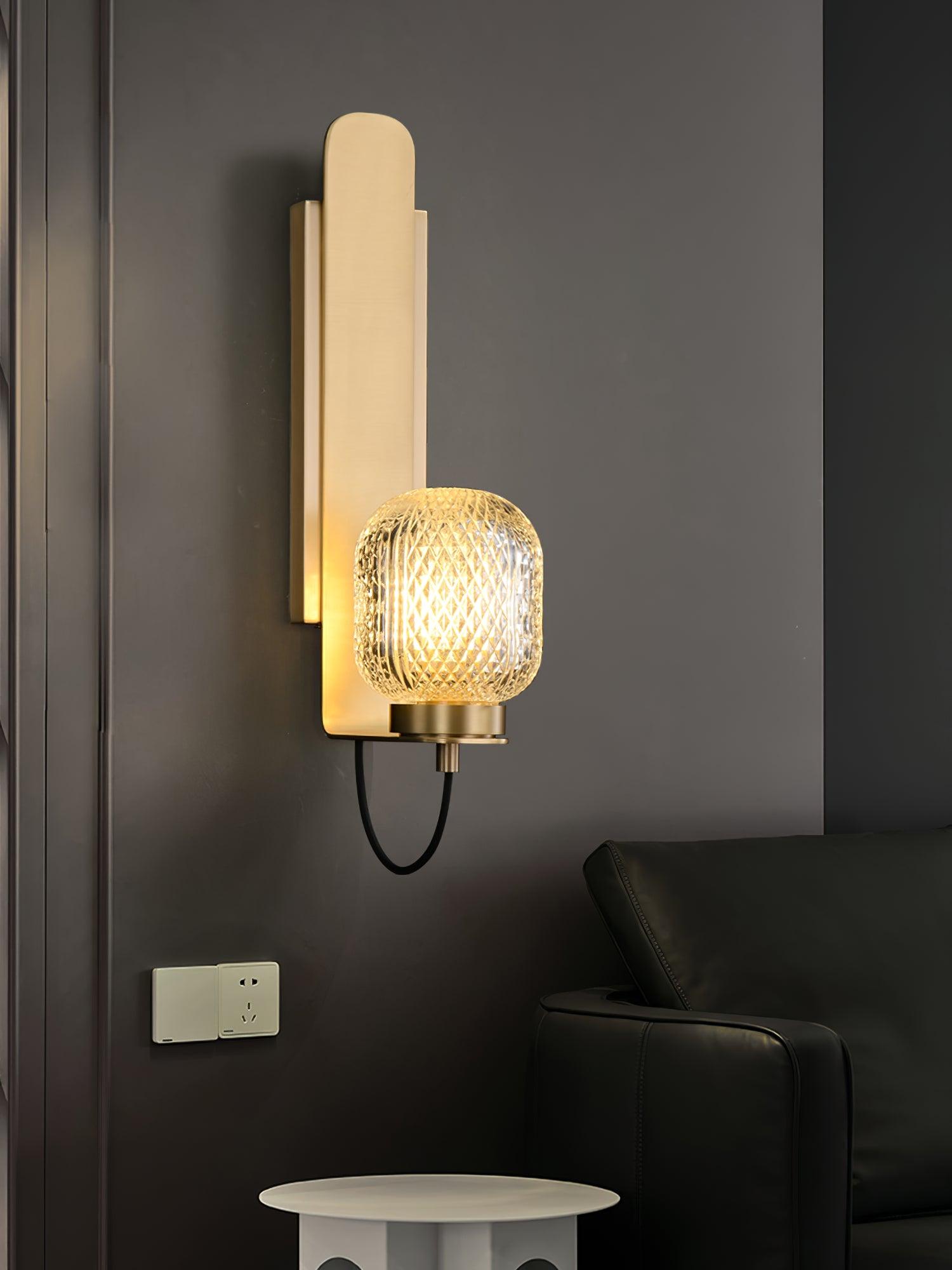 Ison Modern Brass Wall Sconce with Opaque Glass Shade Indoor Light Set of 2