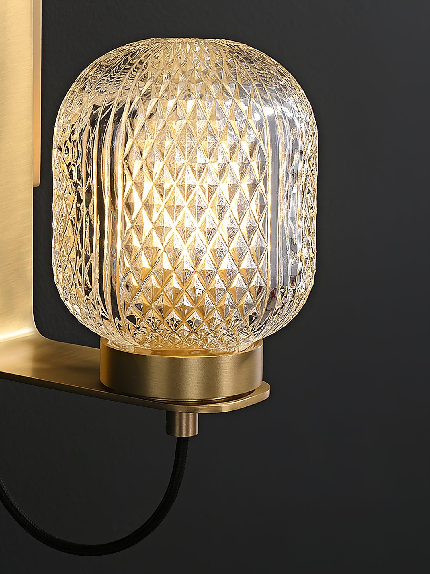 Ison Modern Brass Wall Sconce with Opaque Glass Shade Indoor Light Set of 2