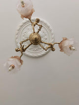 italian-aged-brass-putti-statuette-pendant-light-with-frosted-glass-globes