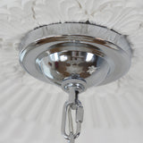 Italian Style Crystal Tassel Pagoda Chandelier Chrome Pendant Light with 3 Color Dimming