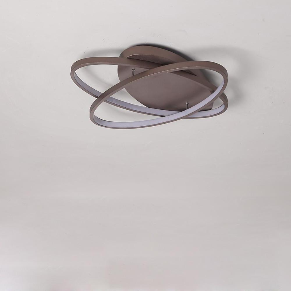 Modern Double Ring LED Flush Mount Ceiling Light for Bedroom and Living Room Lighting