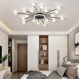 Modern Nordic Glass Globe Hanging Light Fixture 24 LED Tree Branch Pendant Ceiling Chandelier