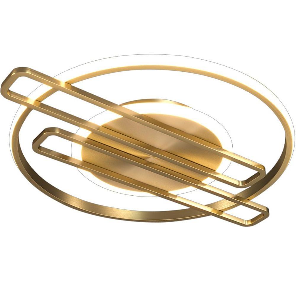 Modern Circular Linear LED Ceiling Light Dimmable Nordic Cluster Flush Mount Metal Fixture