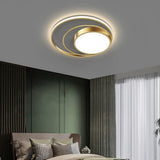 Modern Nordic Black LED Ceiling Light Multiple Circles Flush Mount Lamp for Living Room