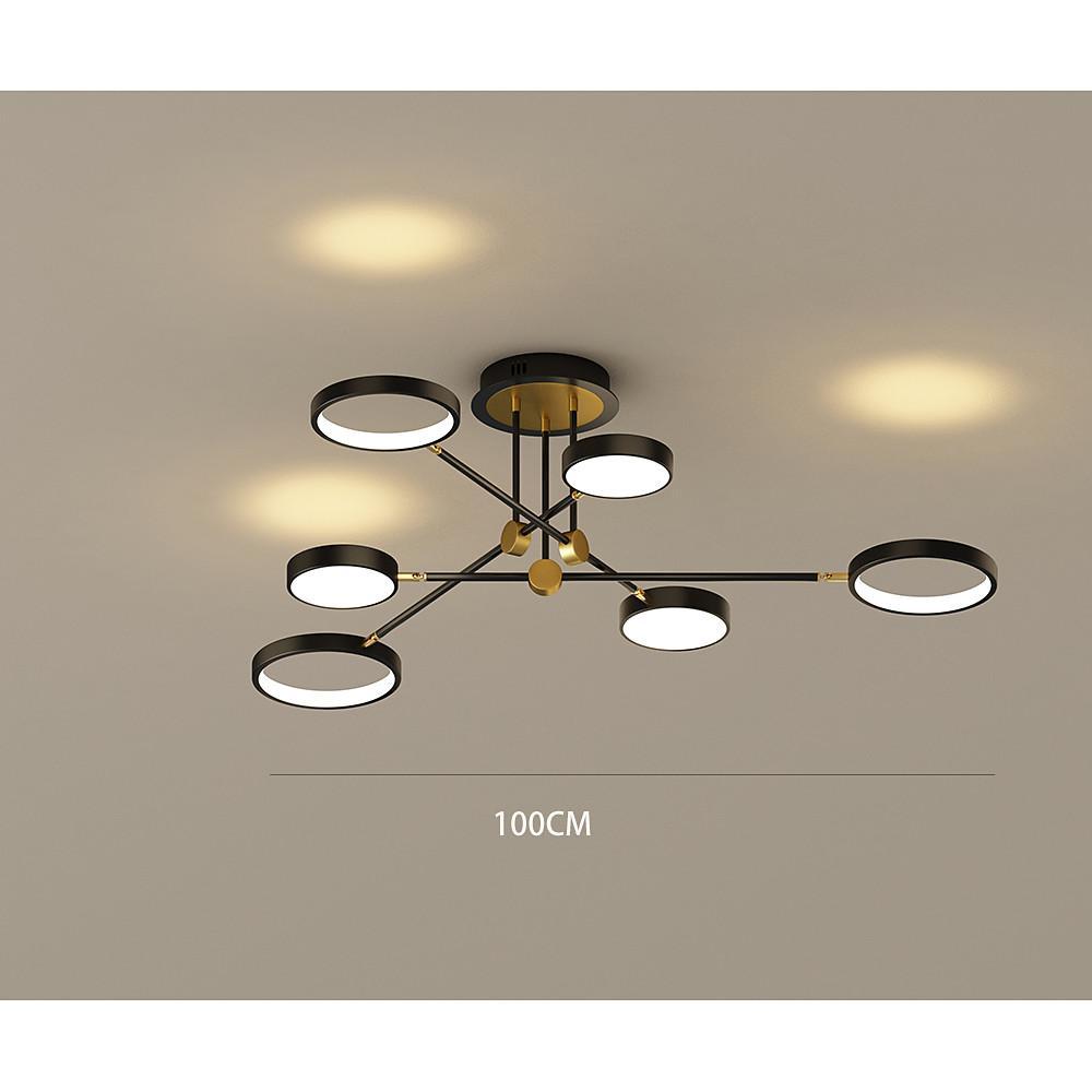 Modern Circular 8 Light LED Ceiling Fixture Nordic Flush Mount Chandelier for Living Room