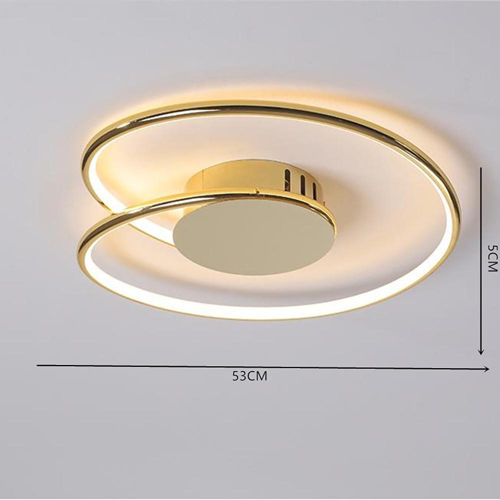 Modern Double Circular LED Flush Mount Ceiling Light for Bedroom and Kitchen