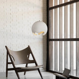 Japanese Style Creamy White Irregular Ball Chandelier for Dining Room