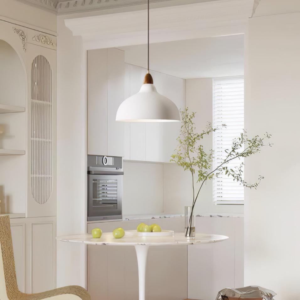 Japanese Style Natural Wood Pendant Light for Minimalist Interior Decor