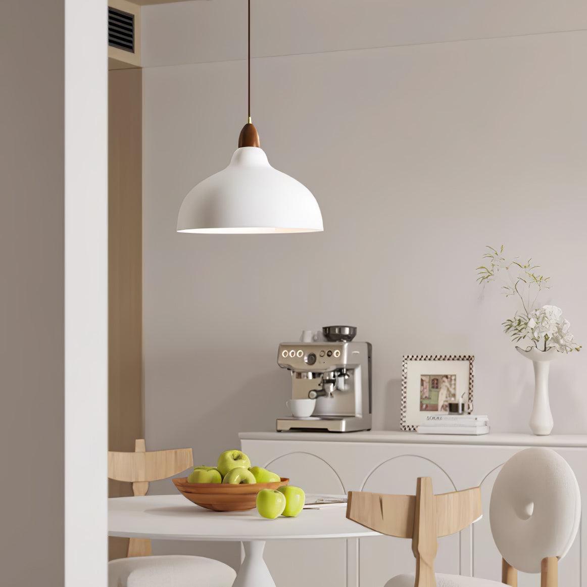 Japanese Style Natural Wood Pendant Light for Minimalist Interior Decor