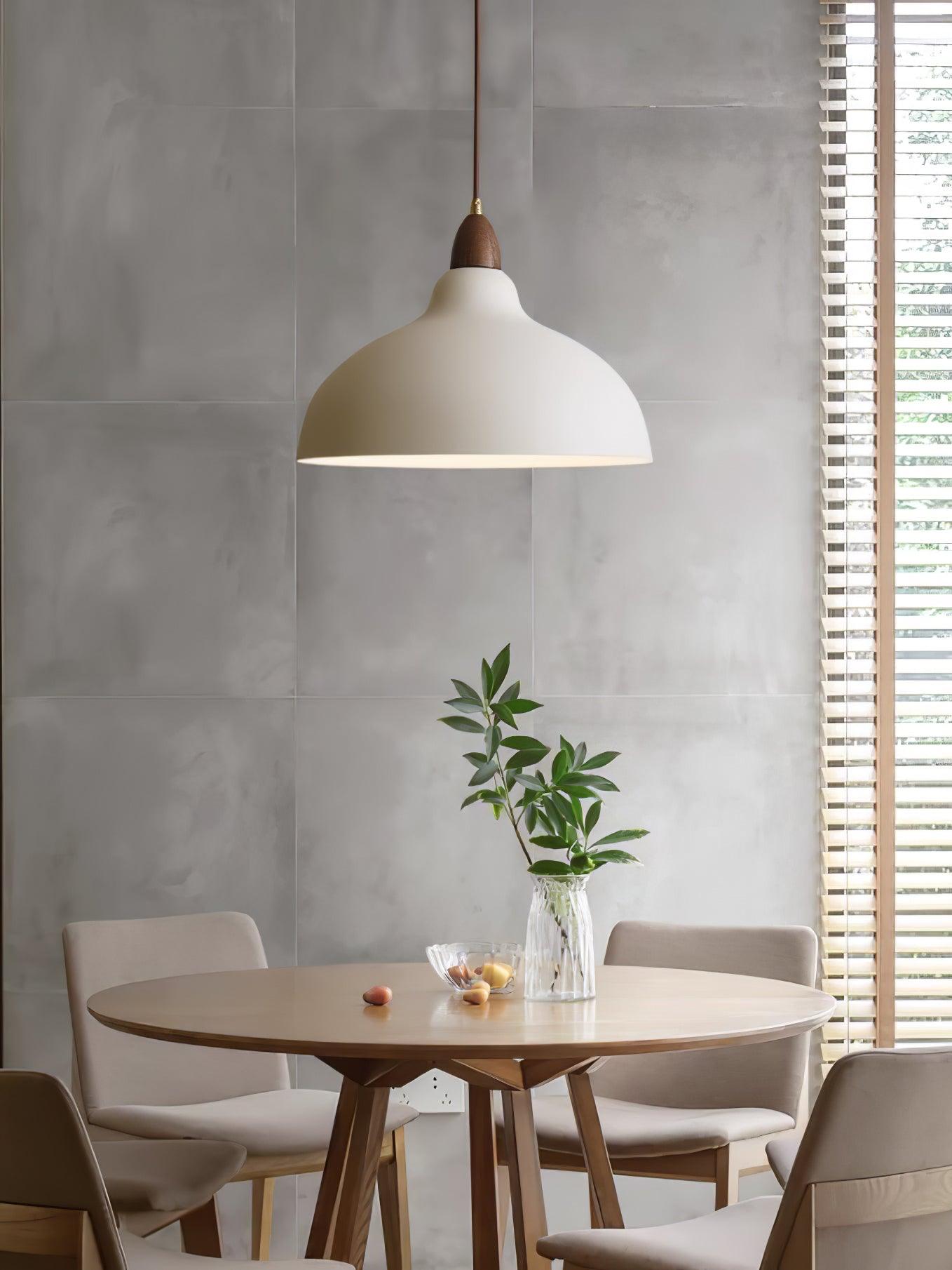 Japanese Style Natural Wood Pendant Light for Minimalist Interior Decor