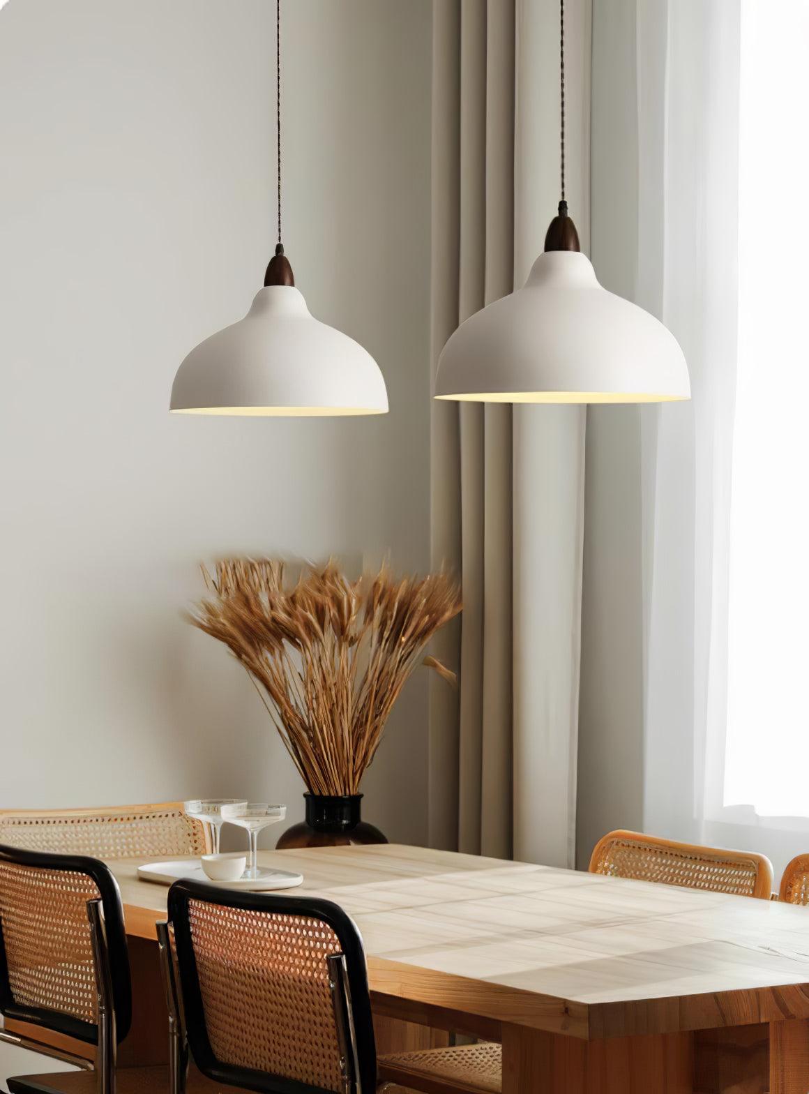 Japanese Style Natural Wood Pendant Light for Minimalist Interior Decor