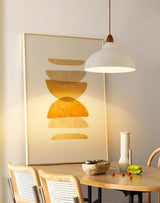 Japanese Style Natural Wood Pendant Light for Minimalist Interior Decor