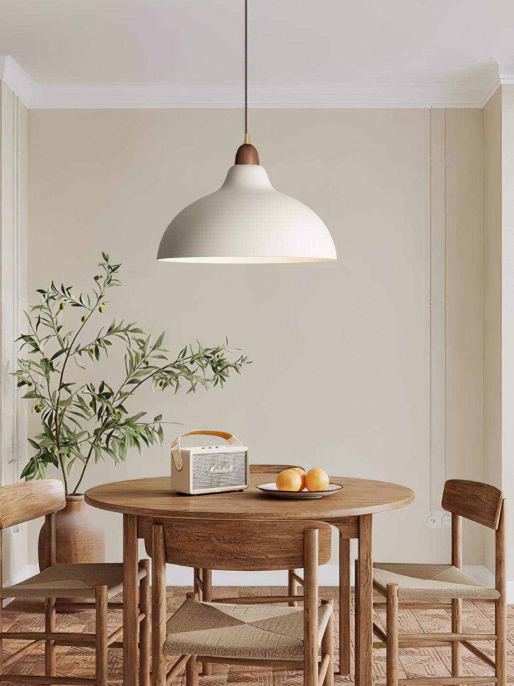 Japanese Style Natural Wood Pendant Light for Minimalist Interior Decor