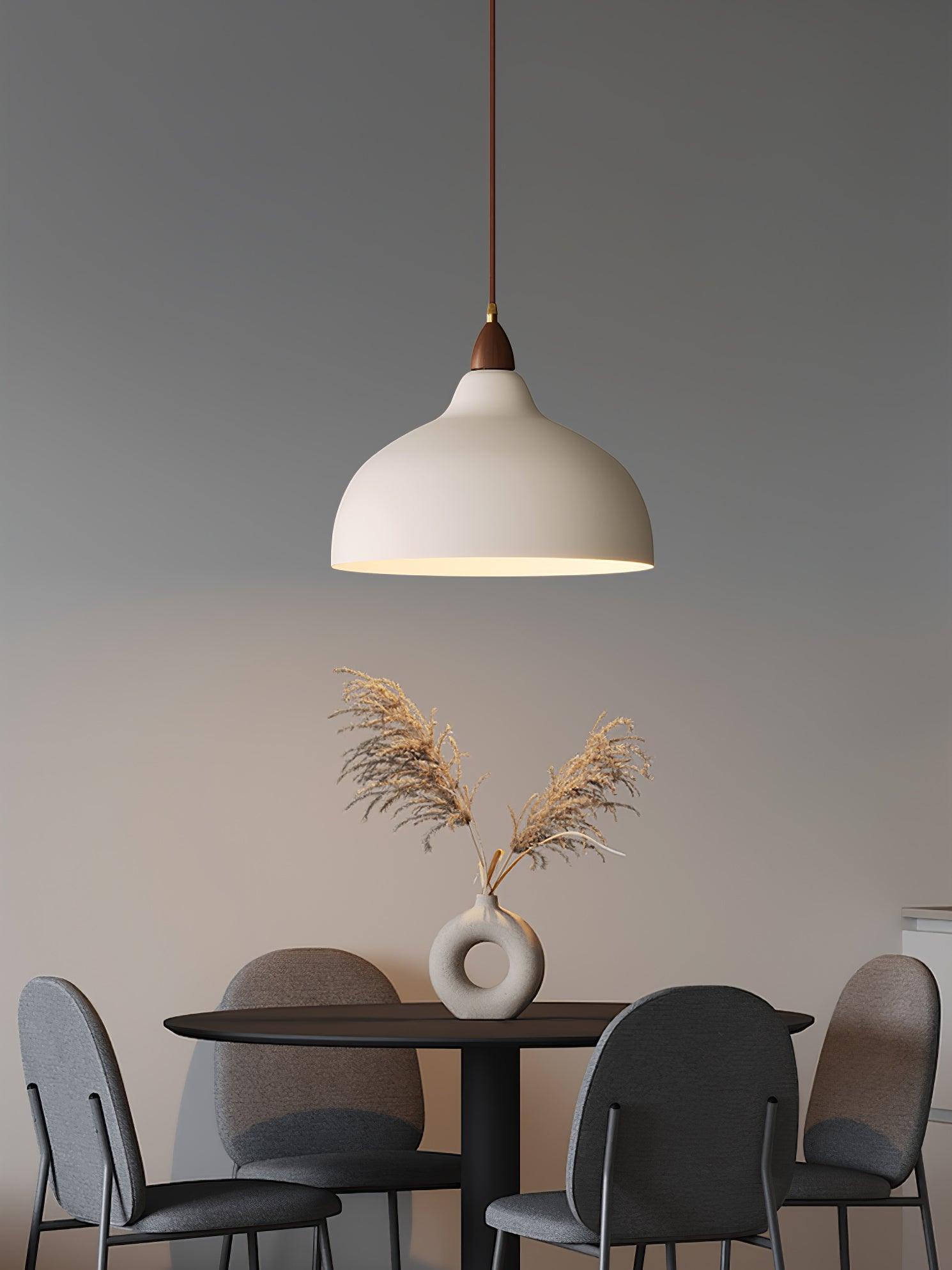 Japanese Style Natural Wood Pendant Light for Minimalist Interior Decor