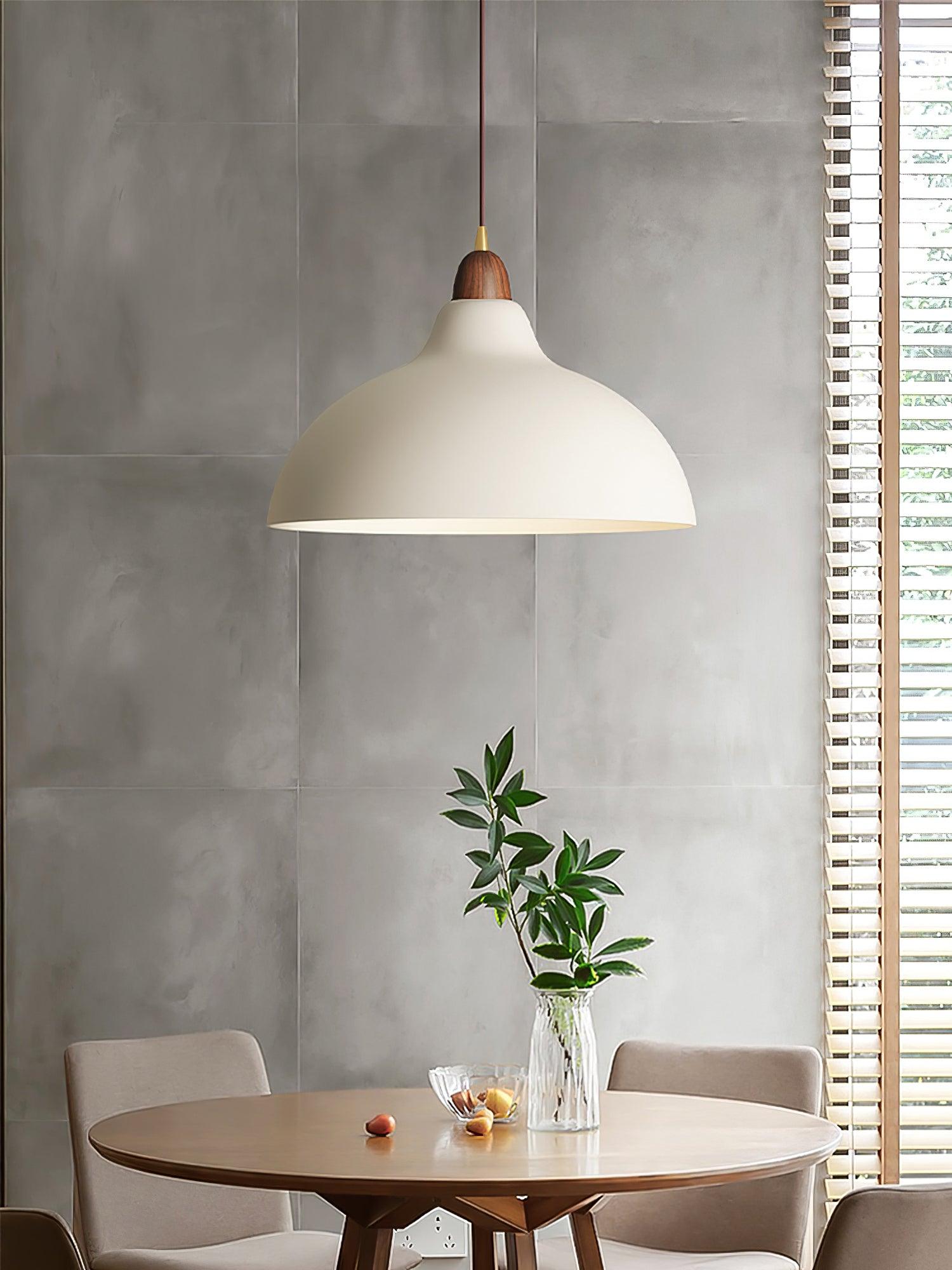 Japanese Style Natural Wood Pendant Light for Minimalist Interior Decor