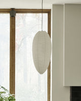 Japanese Style Washi Paper Chestnut Pendant Light Mulberry Paper Hanging Lamp for Modern Living Room