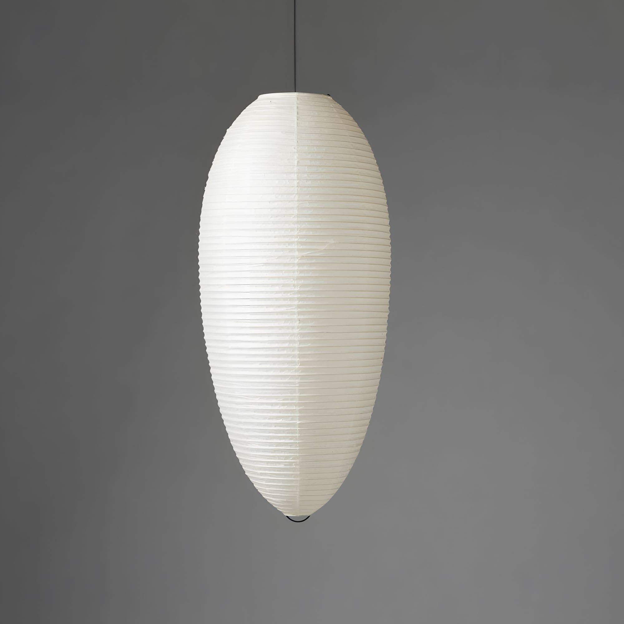 Japanese Style Washi Paper Chestnut Pendant Light Mulberry Paper Hanging Lamp for Modern Living Room