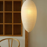 Japanese Style Washi Paper Chestnut Pendant Light Mulberry Paper Hanging Lamp for Modern Living Room
