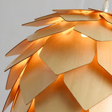 Japanese Style Wooden Pine Cone LED Chandelier Rustic Modern Hanging Pendant Light Fixture