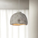 Japanese Wabi Sabi Resin Bell Pendant Light Minimalist Texture Hanging Ceiling Fixture for Dining Room