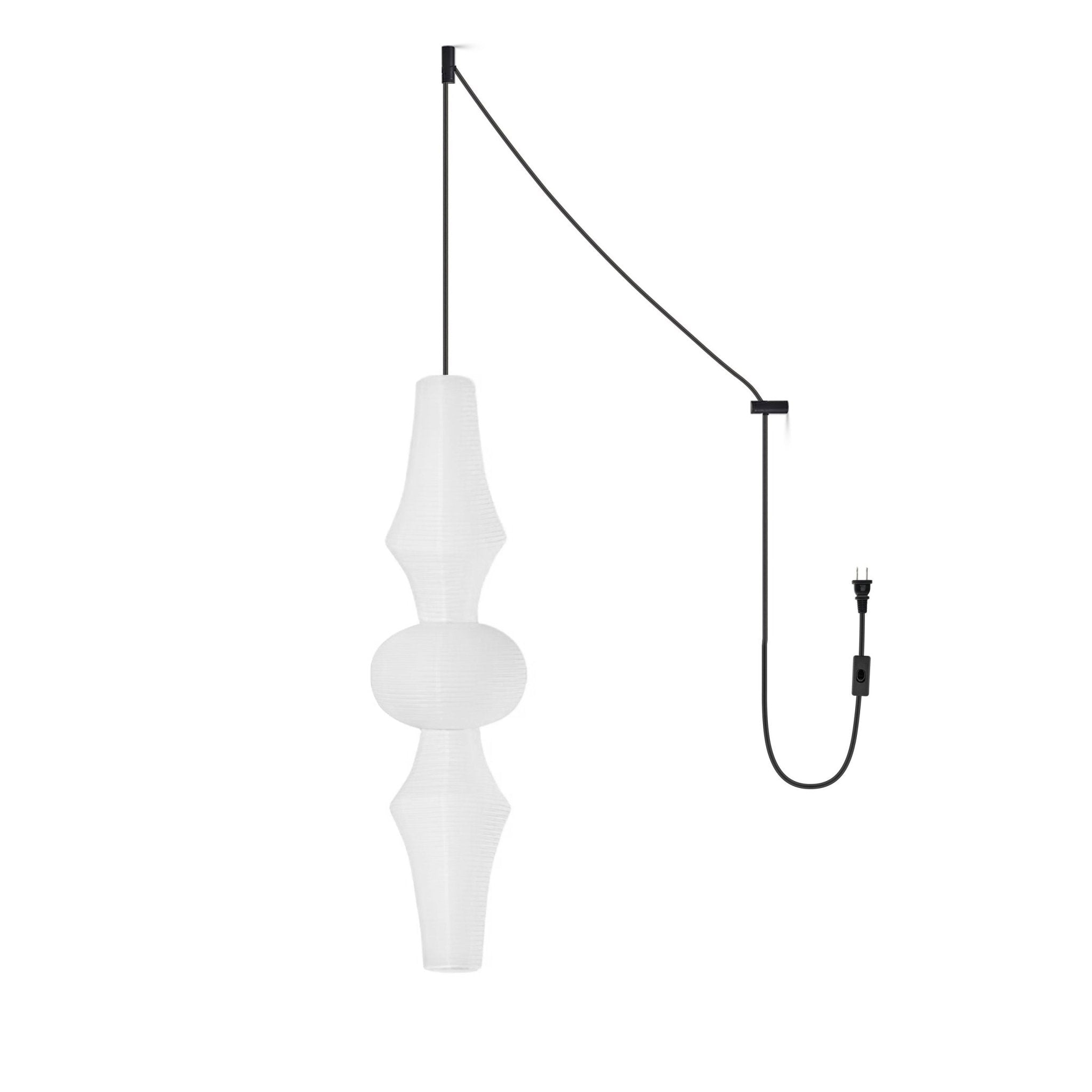Japanese Washi Paper Hanging Pendant Light Handcrafted Mulberry Paper Swag Lamp for Modern Interiors