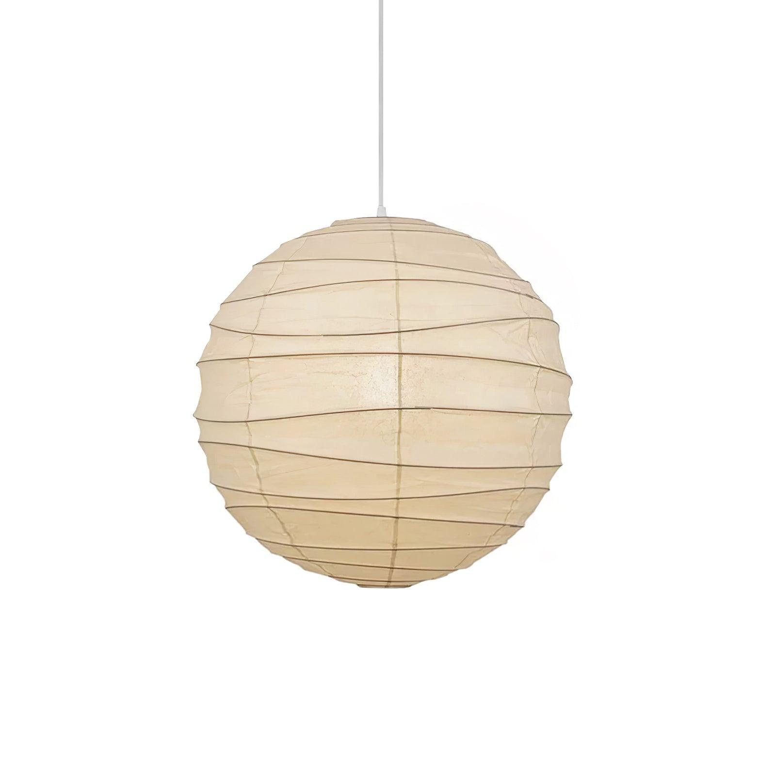 Japanese Washi Paper Pendant Light Handmade Mulberry Paper Hanging Lamp for Living Room Dining Area Zen Decor