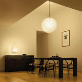 Japanese Washi Paper Pendant Light Handmade Mulberry Paper Hanging Lamp for Living Room Dining Area Zen Decor