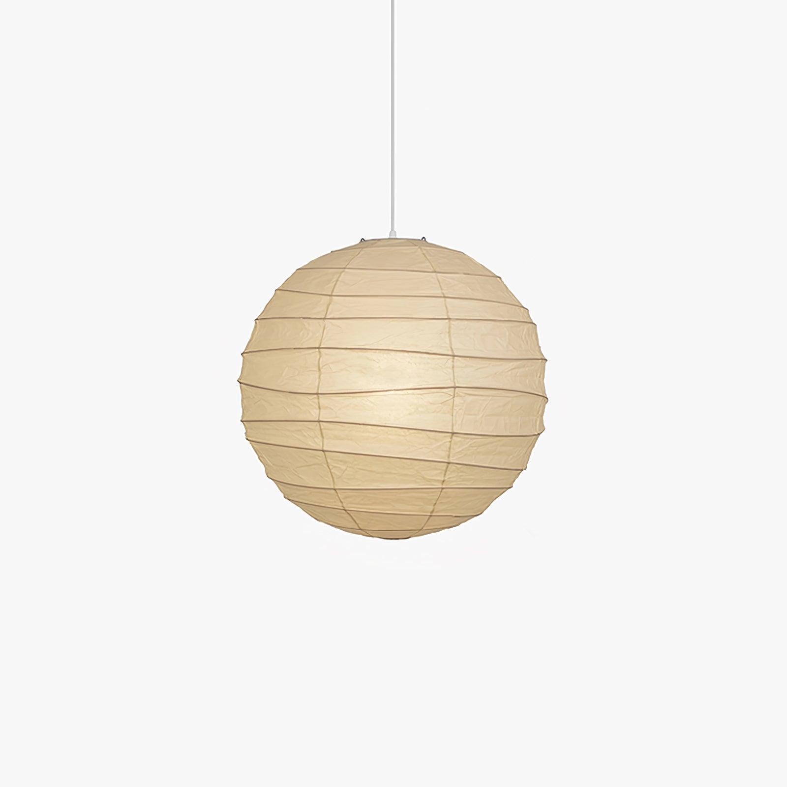 Japanese Washi Paper Pendant Light Handmade Mulberry Paper Hanging Lamp for Living Room Dining Area Zen Decor
