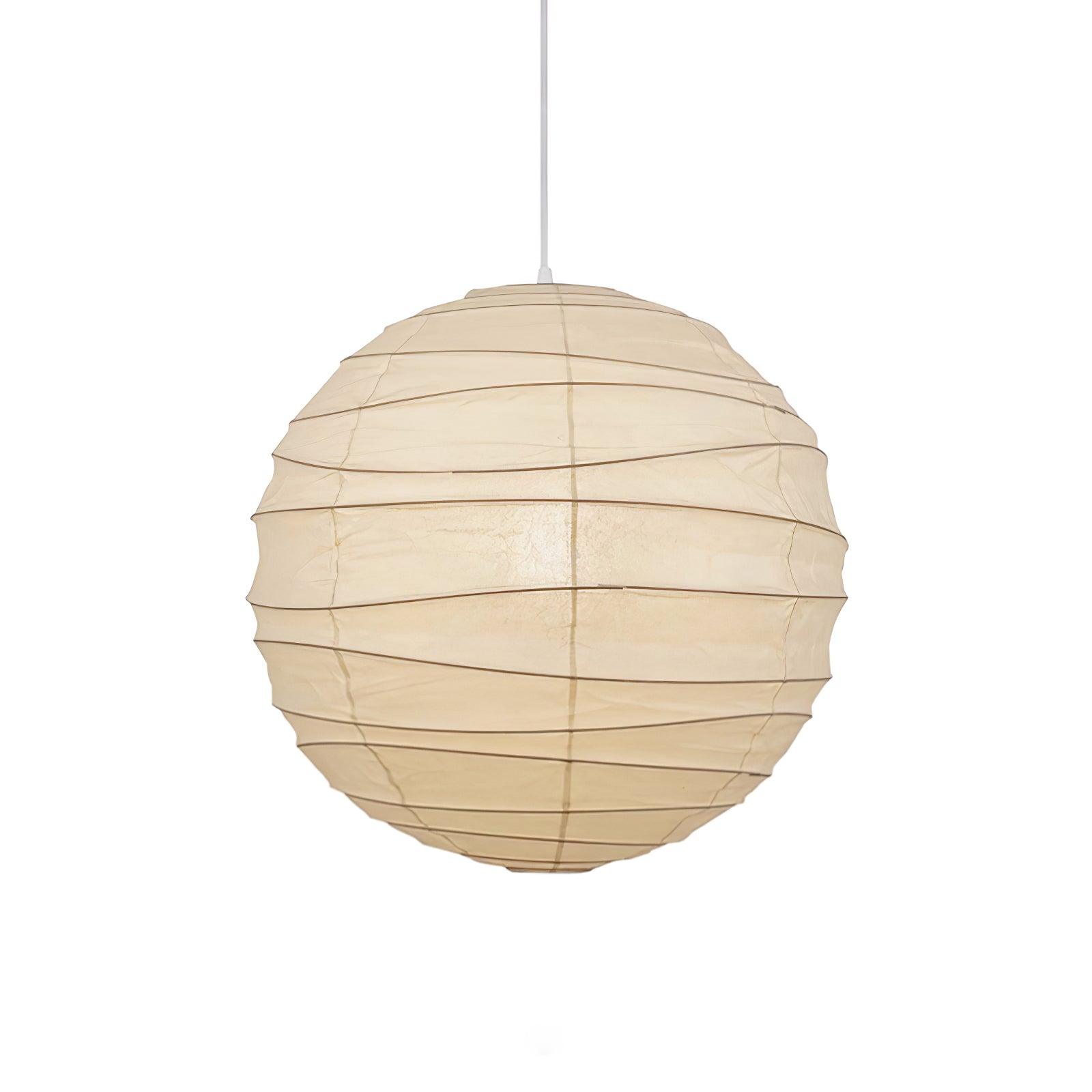 Japanese Washi Paper Pendant Light Handmade Mulberry Paper Hanging Lamp for Living Room Dining Area Zen Decor