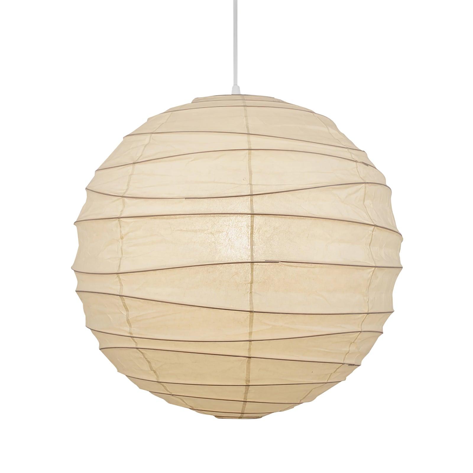 Japanese Washi Paper Pendant Light Handmade Mulberry Paper Hanging Lamp for Living Room Dining Area Zen Decor