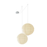 Japanese Washi Paper Pendant Light Handmade Mulberry Paper Hanging Lamp for Living Room Dining Area Zen Decor