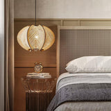 Java Natural Wood Geometric Pendant Lamp Handcrafted Ceiling Light Fixture for Indoor Home Decor