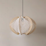 Java Natural Wood Geometric Pendant Lamp Handcrafted Ceiling Light Fixture for Indoor Home Decor