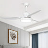 52 Inch Rustic Modern 3 Blade Ceiling Fan with Dimmable LED Light and Remote for Living Room