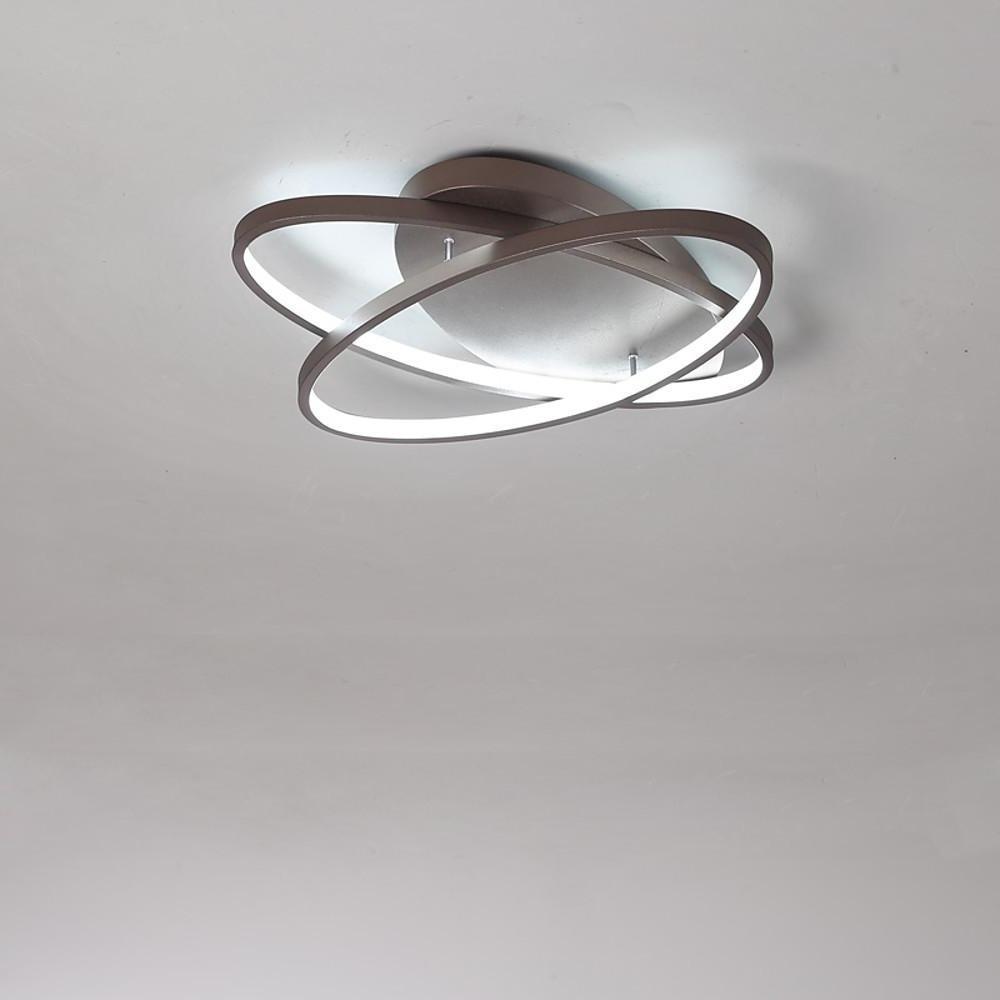Modern Double Ring LED Flush Mount Ceiling Light for Bedroom and Living Room Lighting