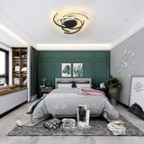 Modern Geometric 30 Inch Circular LED Flush Mount Light for Living Room and Bedroom