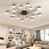 Modern 16 Light LED Cluster Flush Mount Ceiling Lamp for Living Room and Kitchen