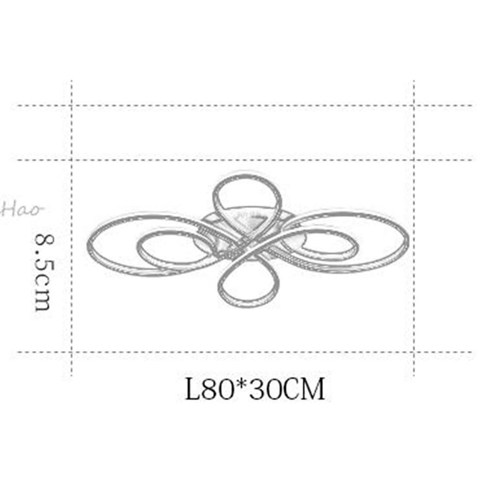 Modern Geometric Multi Curve LED Flush Mount Ceiling Light for Living Room Bedroom Metal Fixture