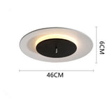 Modern Geometric Double Circle LED Flush Mount Ceiling Light for Bedroom and Hallway