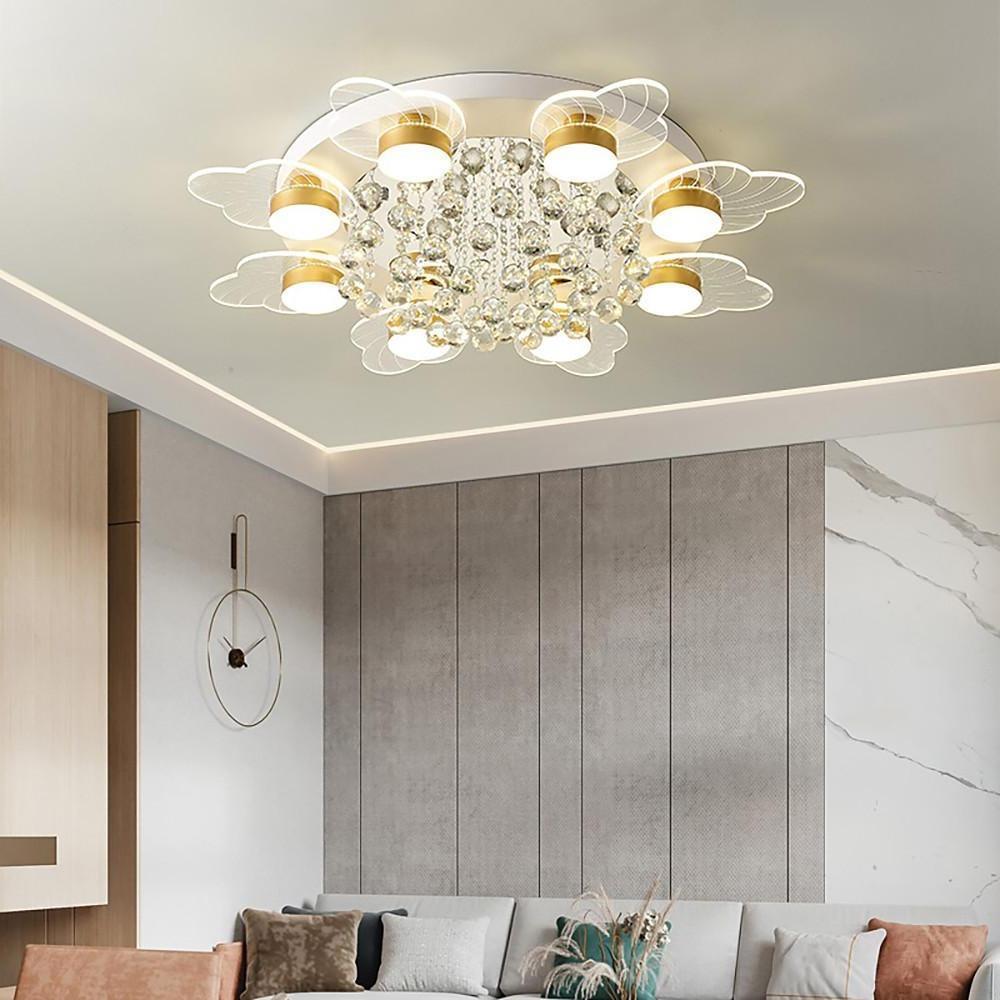 Modern Nordic Flower Shape LED Flush Mount Ceiling Light Fixture for Living Room Bedroom
